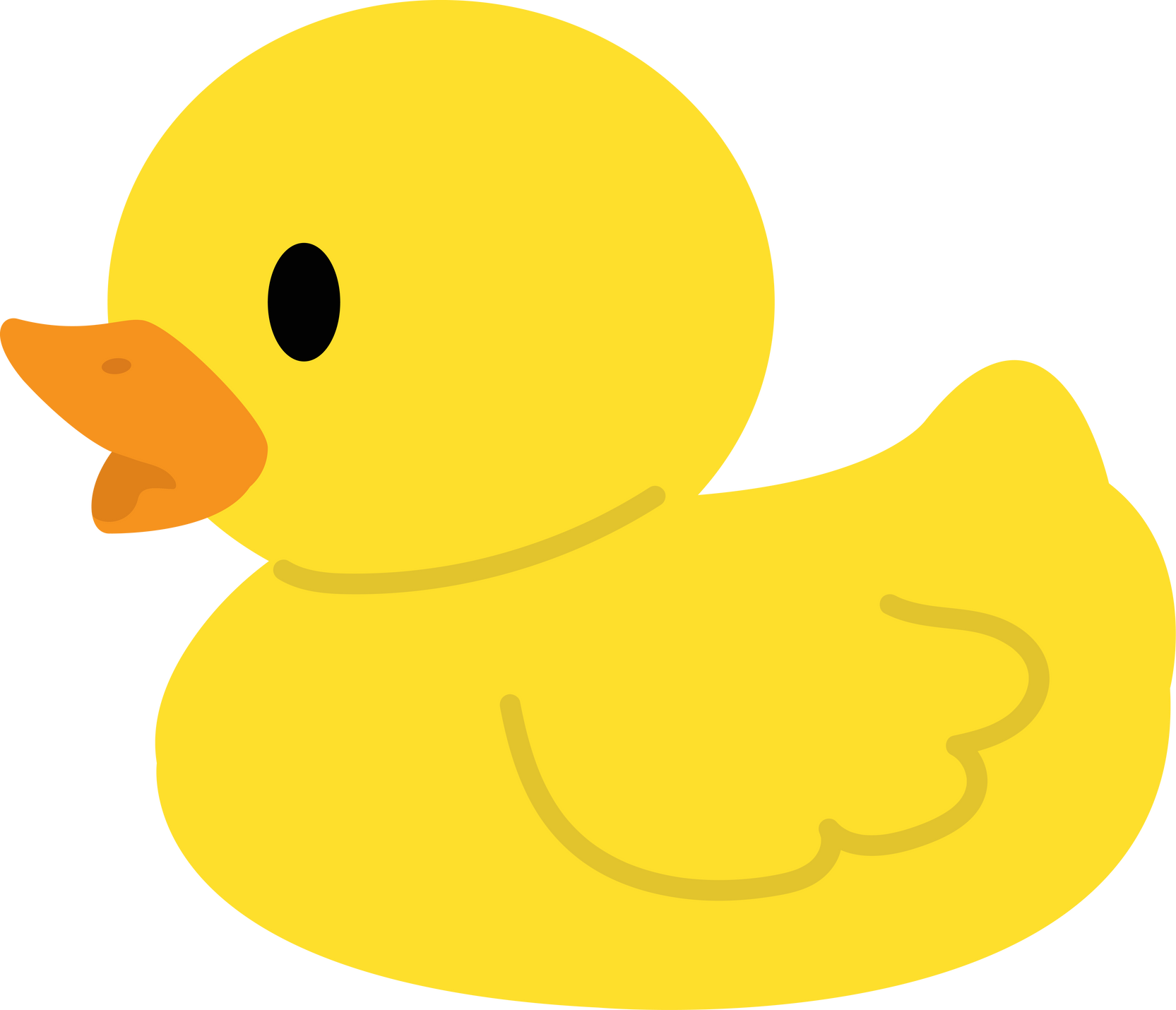 Cute yellow rubber Duck vector